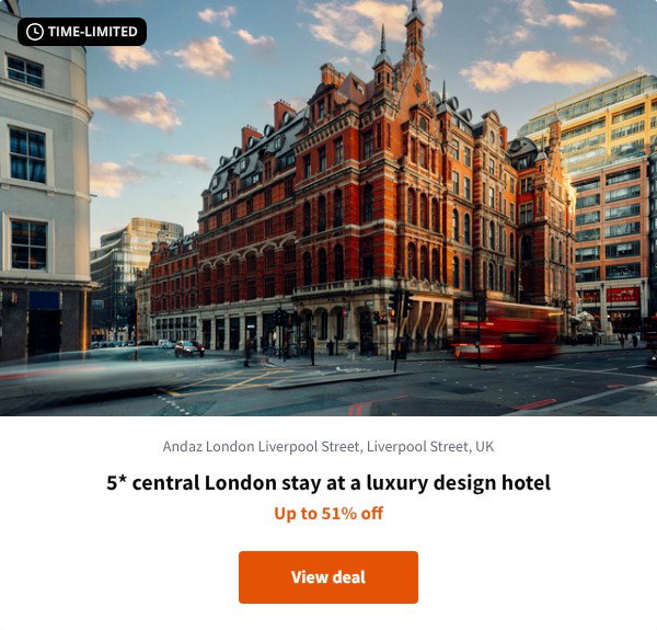 5* central London stay at a luxury design hotel