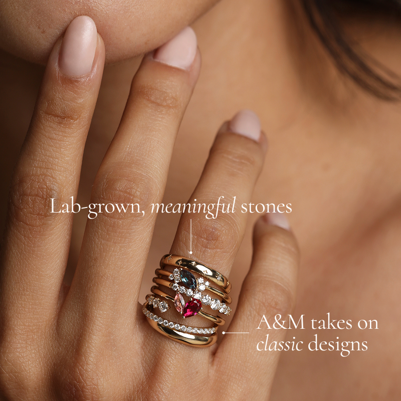 Lab-grown, meaningful stones