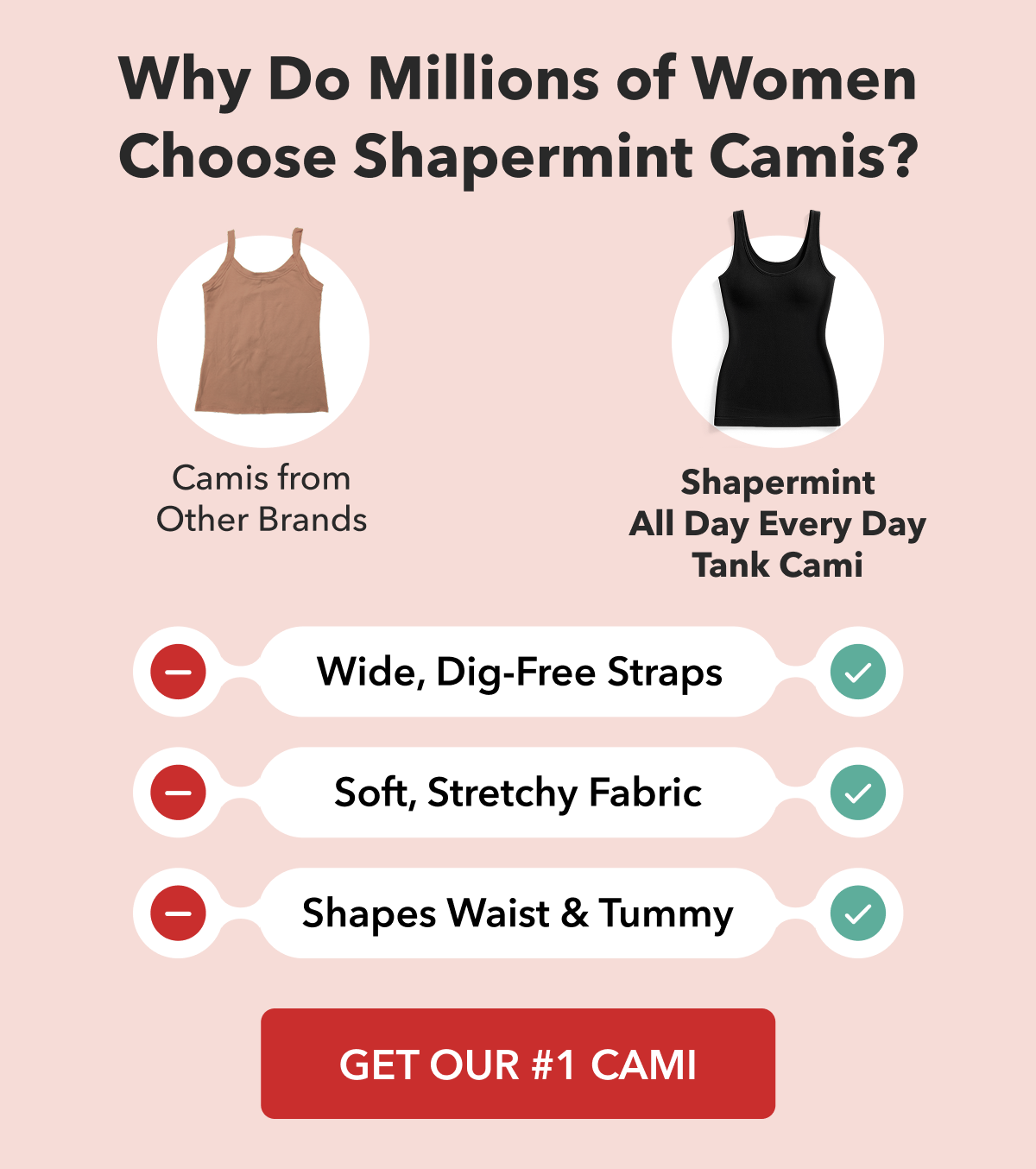 Shapermint Essentials All Day Every Day Tank Cami