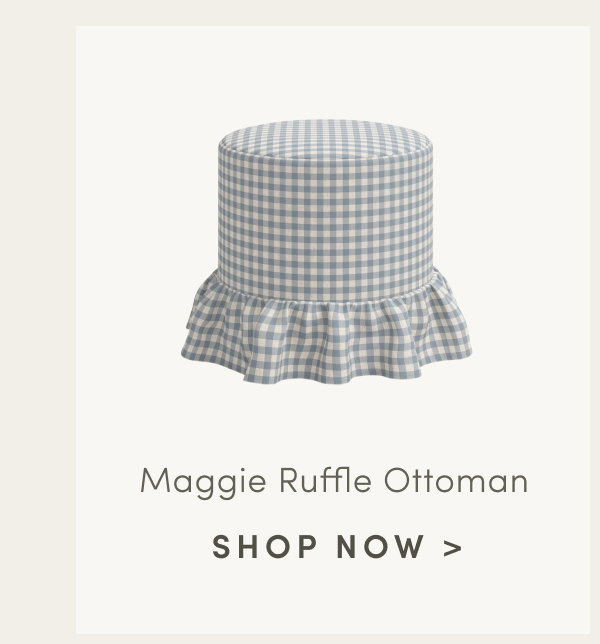 Maggie Ruffle Ottoman