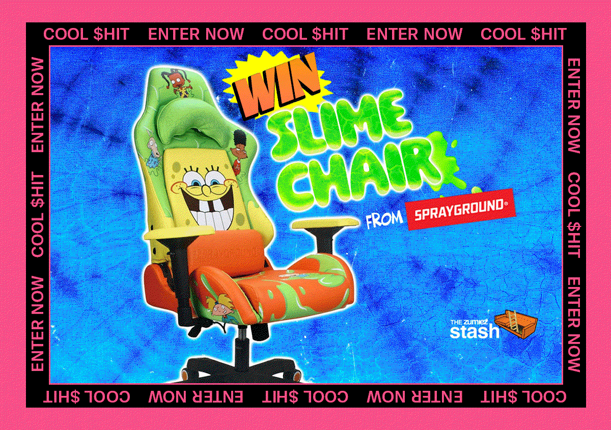 Win a Sprayground Spongebob Slime Gaming Chair | Download the Zumiez App to enter