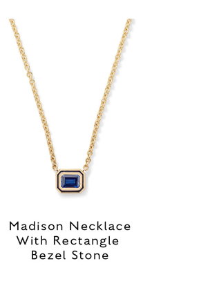 Madison Necklace with Rectangle Stone