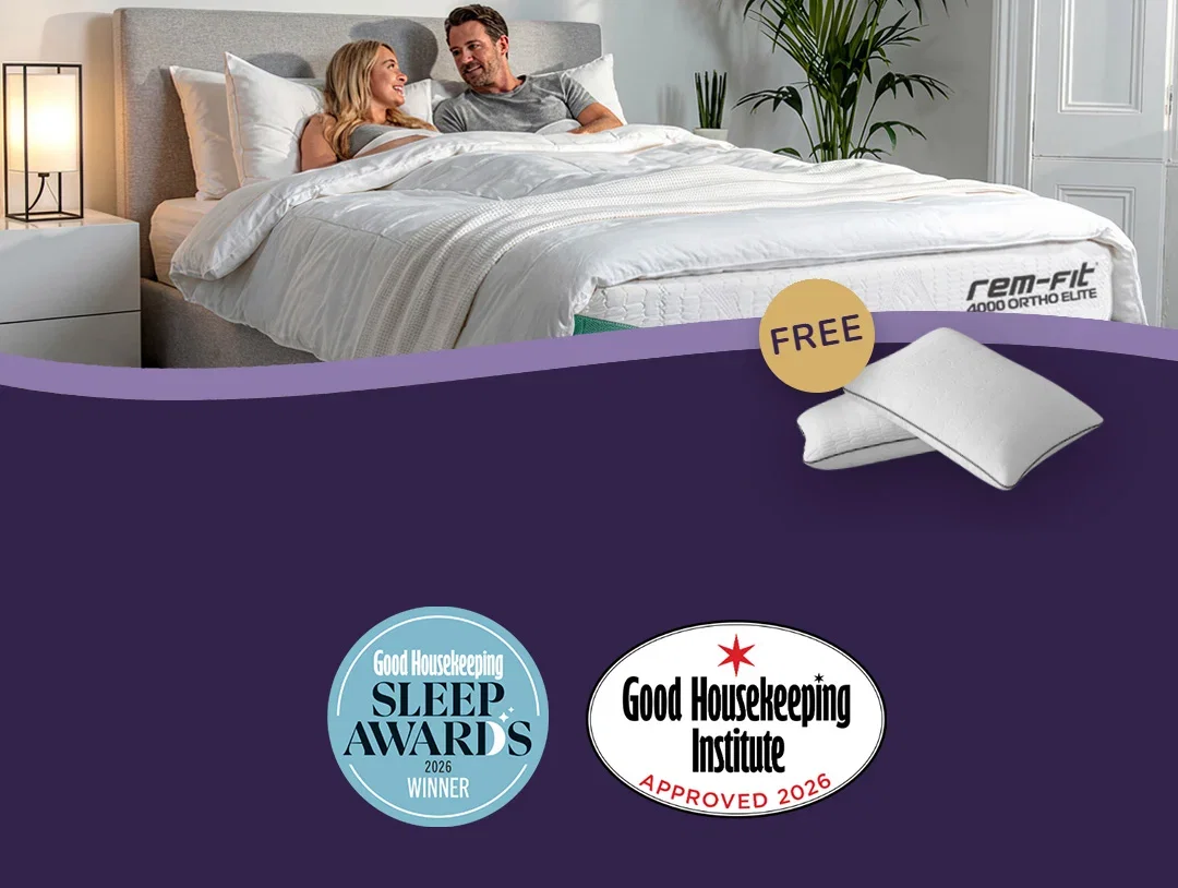 REM-Fit Bank Holiday Sale - save up to £210 with 10% off all mattresses and 2 free luxury memory foam pillows - ends 11:59pm Wednesday 2nd September