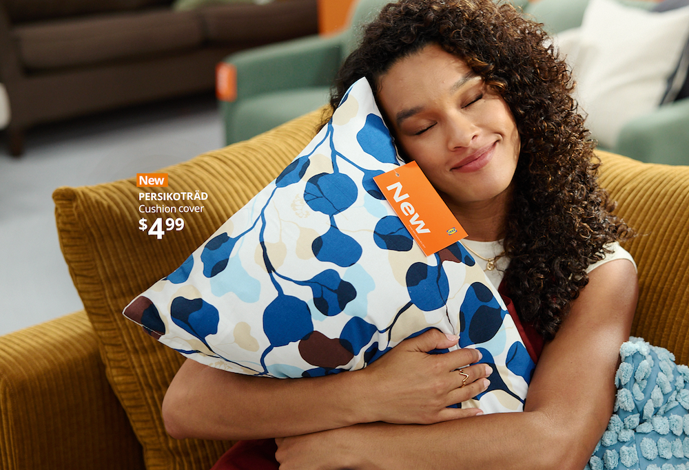 New PERSIKOTRÄD Cushion cover