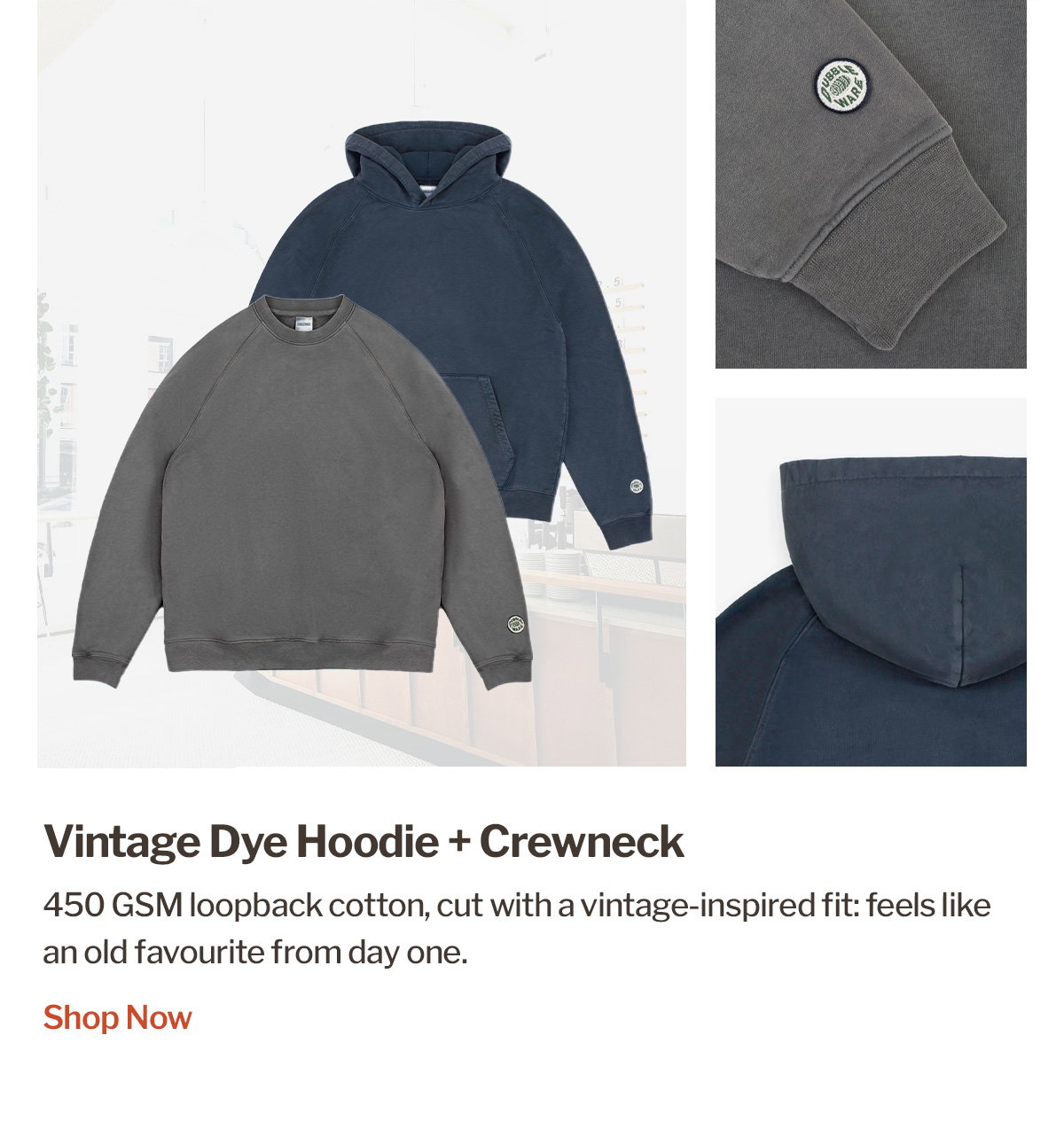 Dubbleware | Vintage Dye Hoodie+Crewneck | WildBounds