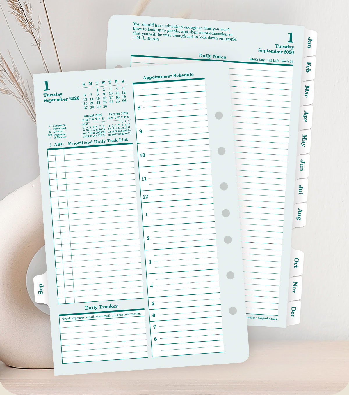 Picture of the original planner pages.