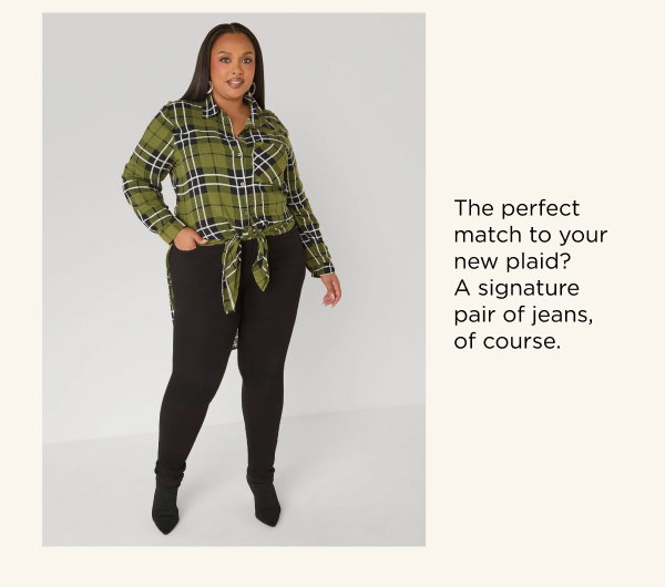 Tie Front Plaid Tunic
