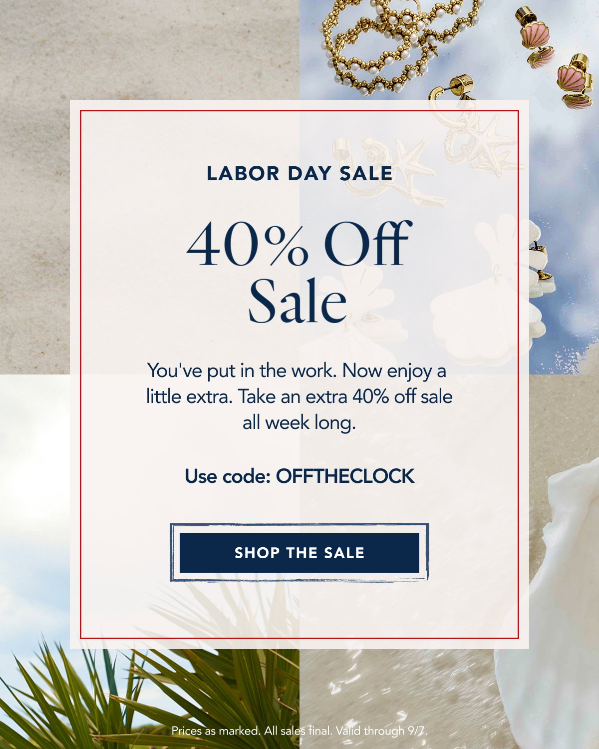 Labor Day Sale: 40% Off Sale