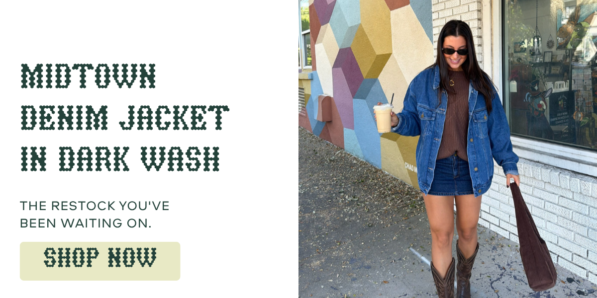 midtown denim jacket in dark wash. the restock you've been waiting on. shop now
