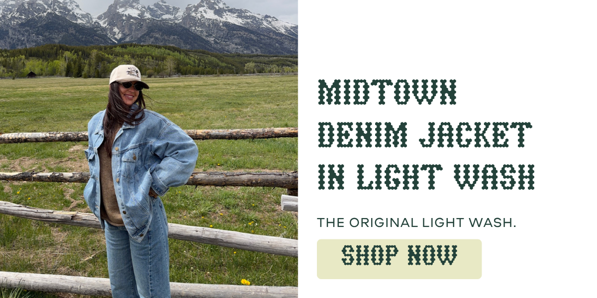 midtown denim jacket in light wash. the original wash. shop now