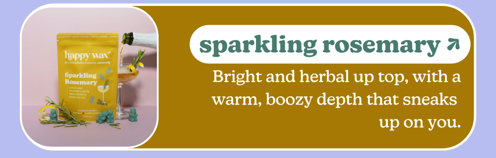 sparkling rosemary: Bright and herbal up top, with a warm, boozy depth that sneaks  up on you.