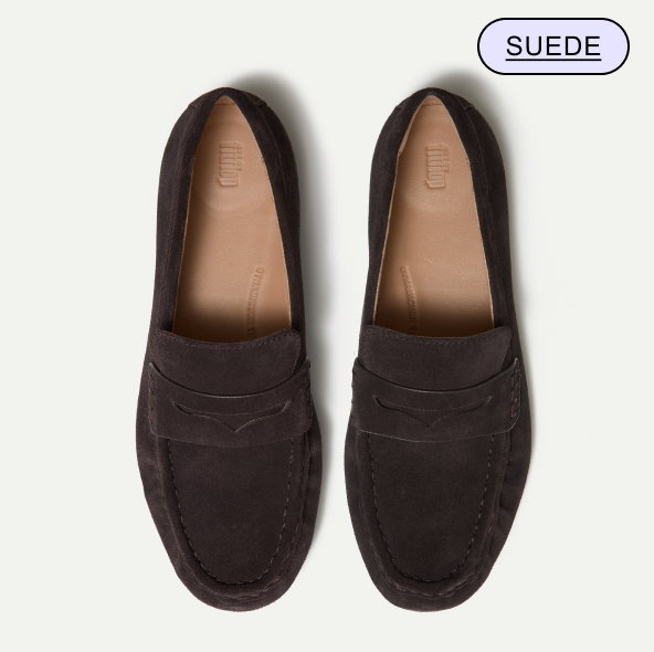 DELICATO Suede Loafers - Brown Mix