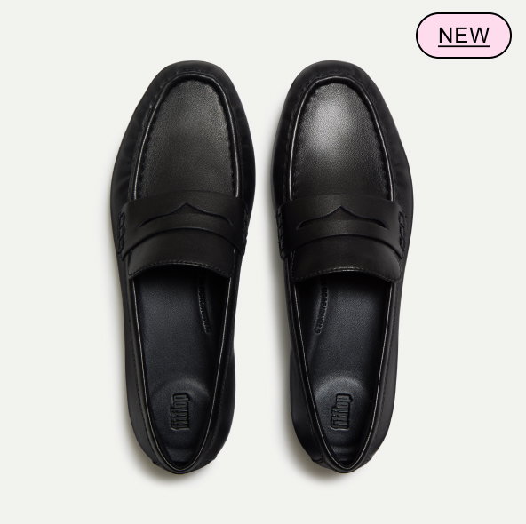 DELICATO Leather Loafers - All Black