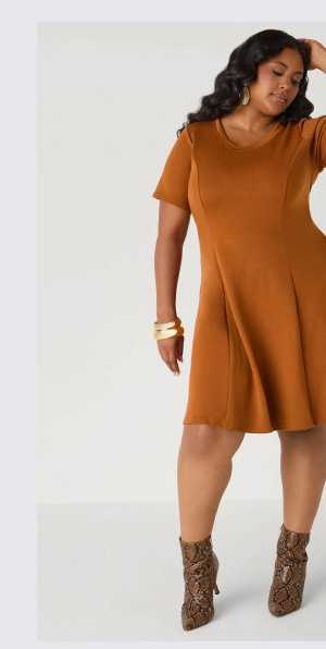 Ponte A Line Dress