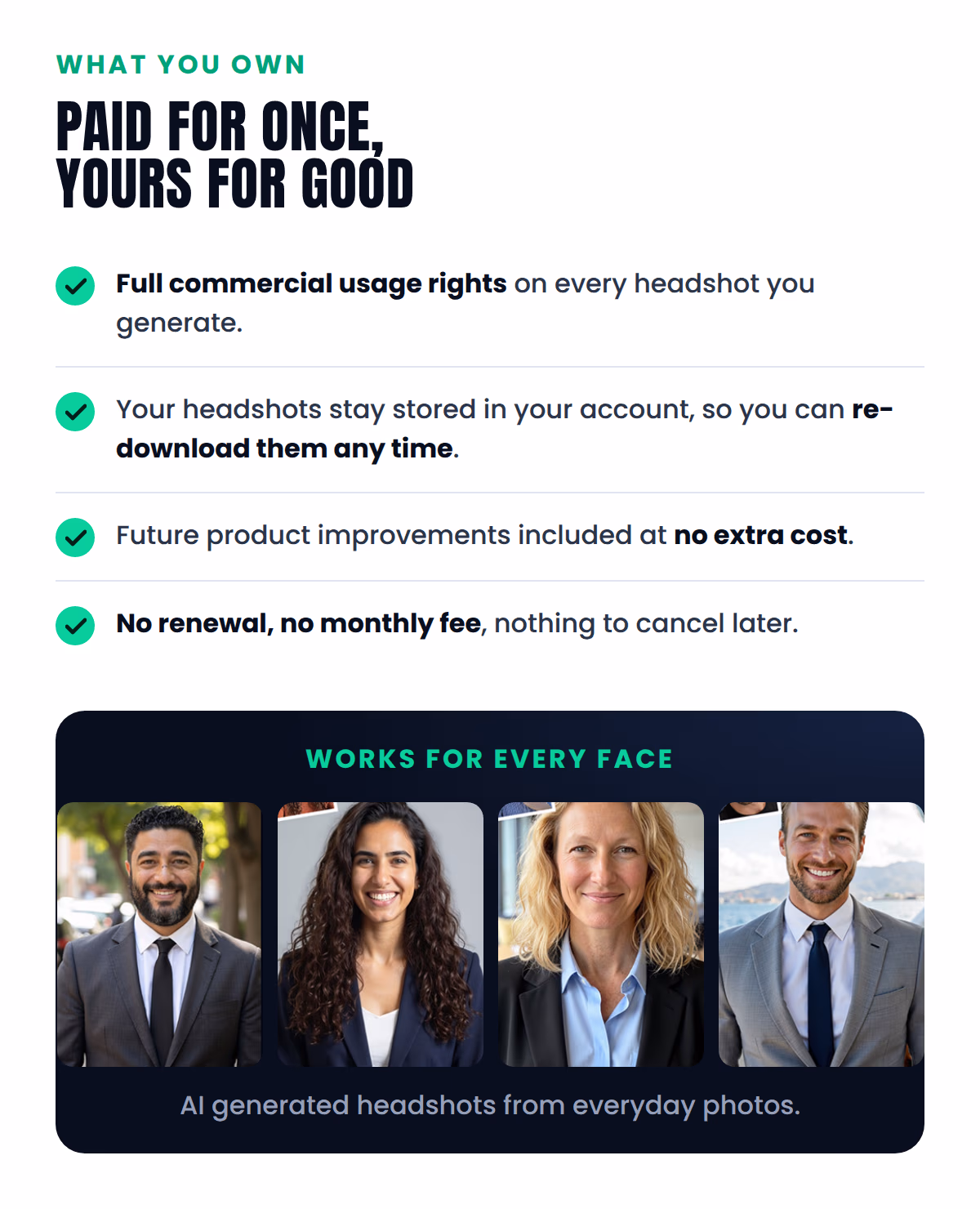 InstaHeadshots AI Headshot Generator Starter Plan: One-Time Purchase