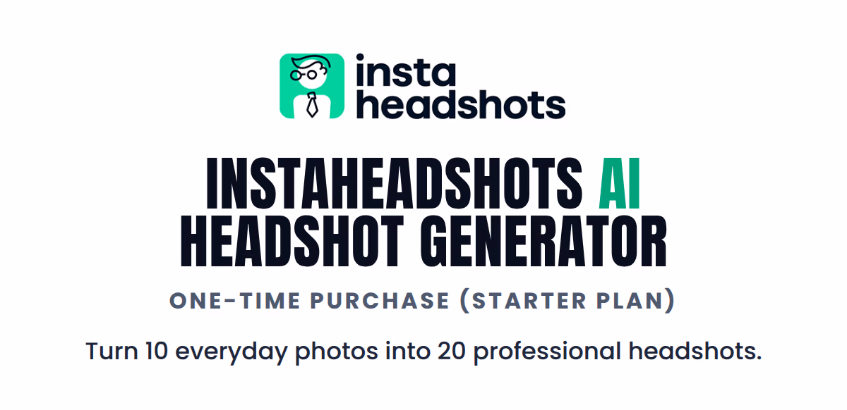 InstaHeadshots AI Headshot Generator Starter Plan: One-Time Purchase