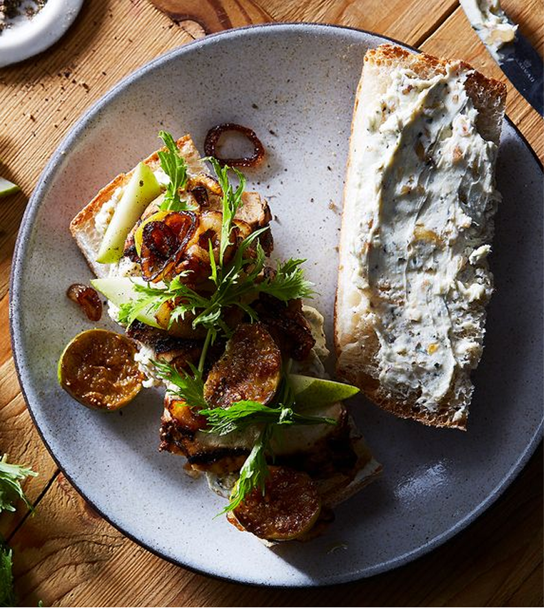 Chicken and fig sandwich