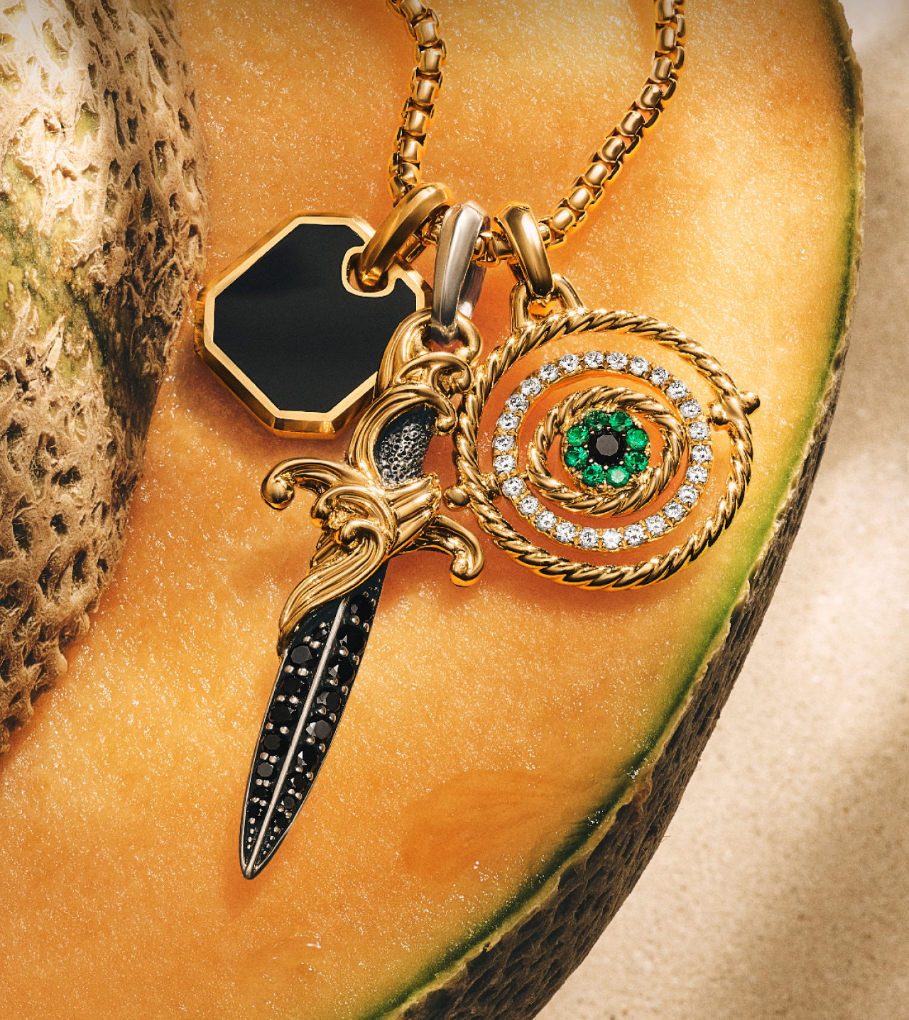 Hero Image: Amulets Focused Image Overlaying on Fruit