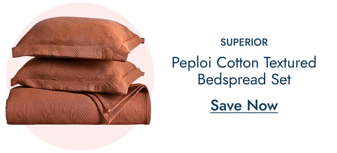 Superior Peploi Cotton Textured Bedspread Set