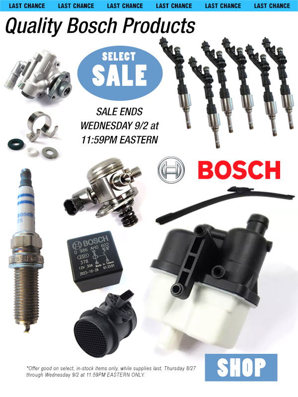 ENDS SOON! Select Bosch Products On Sale at RoverParts.com