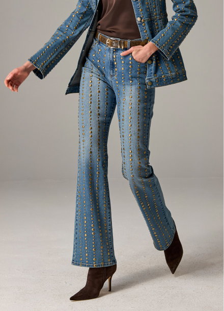 Antique Brass Studded Jean