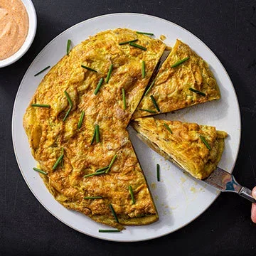 Tortilla Española with Potato Chips