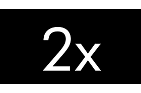 Text reading 2x.