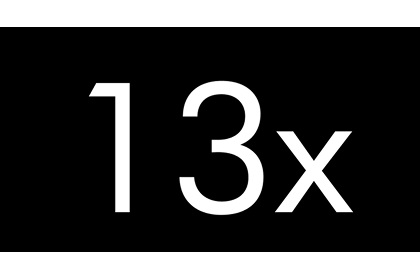Text reading 13x.