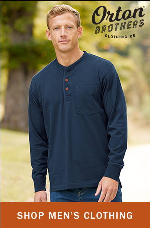 Shop Men's Clothing. Orton Brothers Cotton Long-Sleeve Henley Shirt