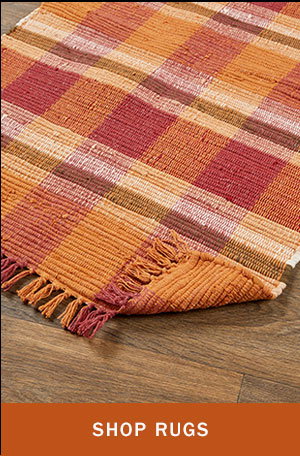 Shop Rugs. Plaid Cotton Rag Rug or Runner