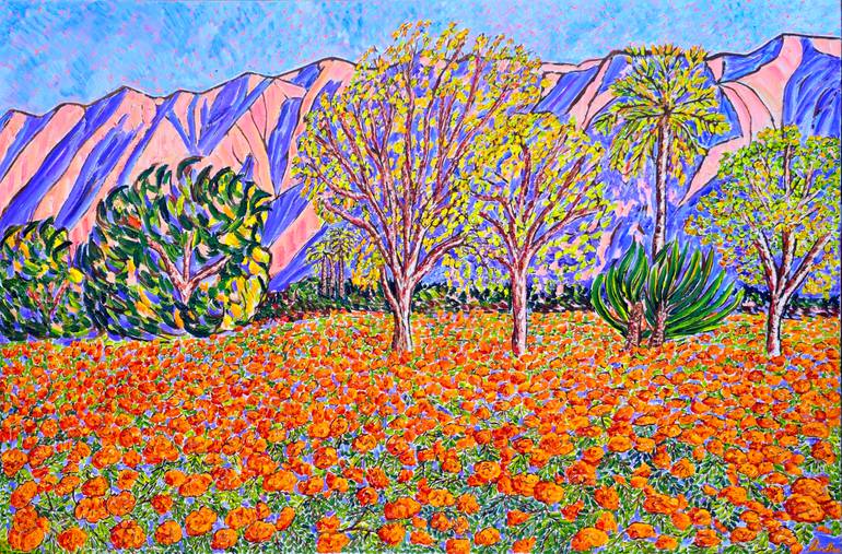 Lanscape painting colorful 