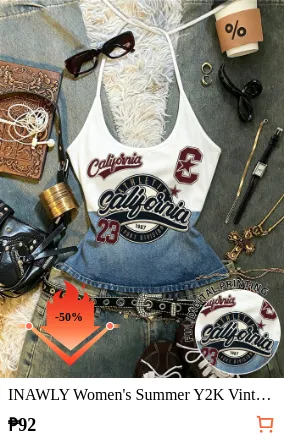 INAWLY Women s Summer Y2K Vintage...