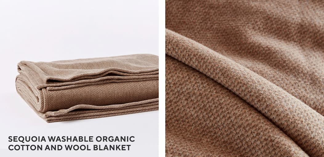 Sequoia Washable Organic Cotton and Wool Blanket