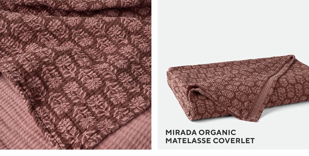 Mirada Organic Matelasse Coverlet