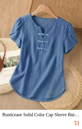 Rusticease Solid Color Cap Sleeve...