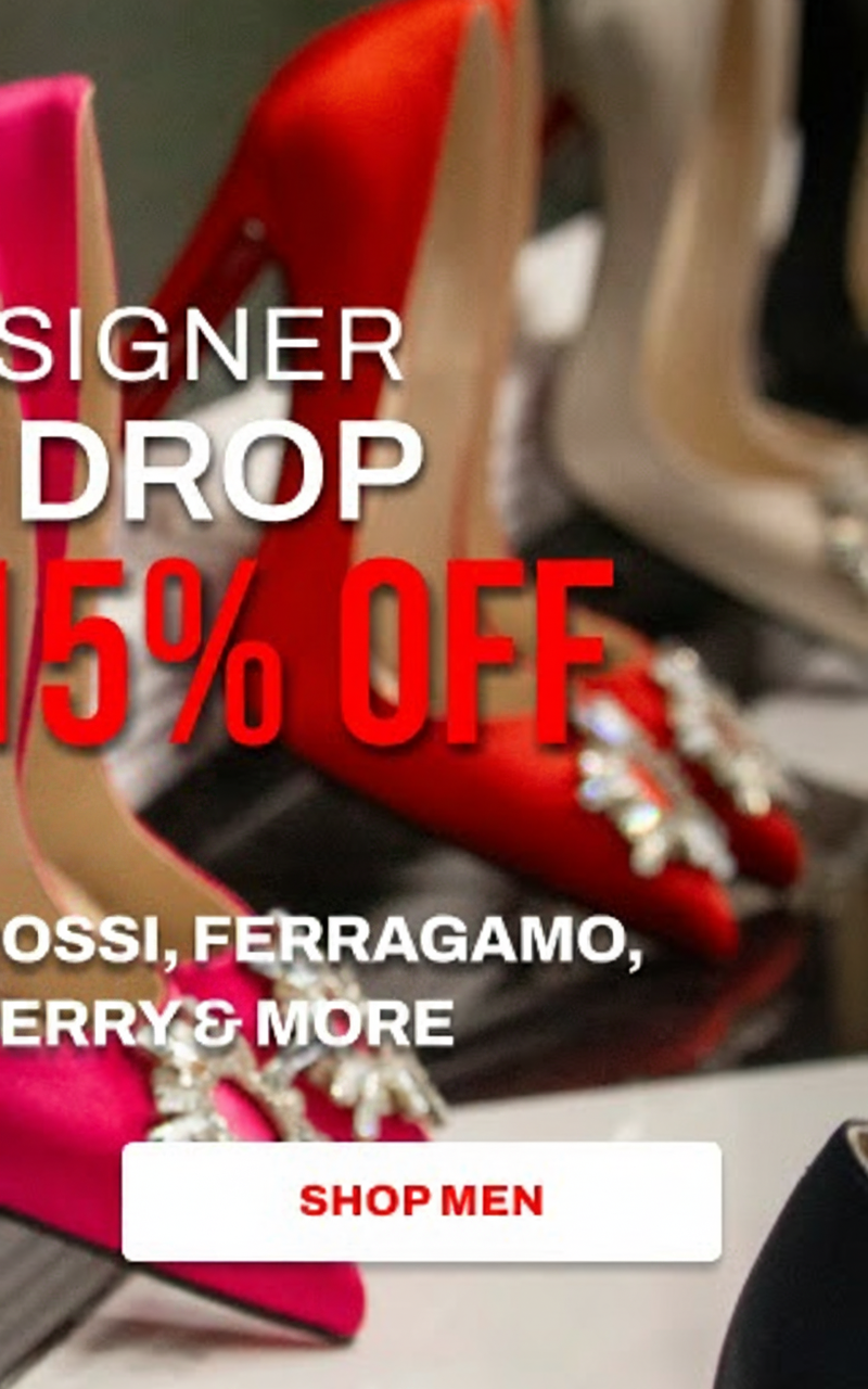 Designer drop sale: 15% off shoes from Rossi, Ferragamo, and more. Shop men's.