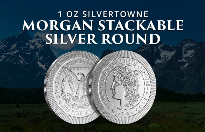 ON SALE: 1 oz SilverTowne Morgan Stackable Silver Round (New)