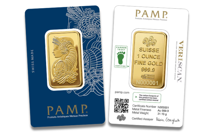 ON SALE: 1 oz PAMP Suisse Lady Fortuna Veriscan Gold Bar (New w/ Assay)
