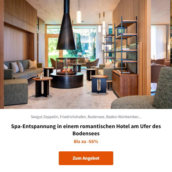 Spa-Entspannung in einem romantischen Hotel am Ufer des Bodensees