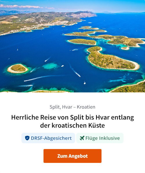 Herrliche Reise von Split bis Hvar entlang der kroatischen Küste