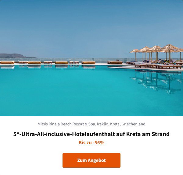 5*-Ultra-All-inclusive-Hotelaufenthalt auf Kreta am Strand