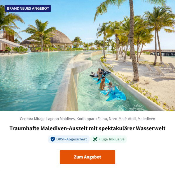 Traumhafte Malediven-Auszeit mit spektakulärer Wasserwelt