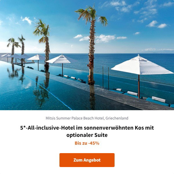 5*-All-inclusive-Hotel im sonnenverwöhnten Kos mit optionaler Suite