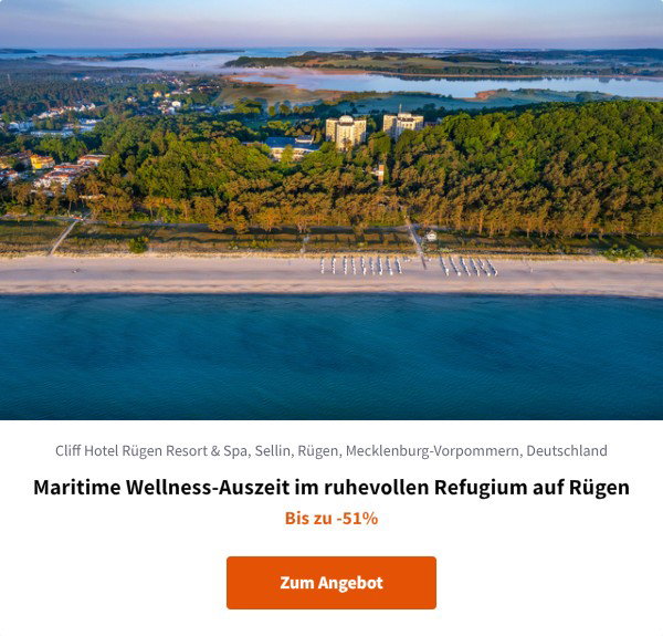 Maritime Wellness-Auszeit im ruhevollen Refugium auf Rügen