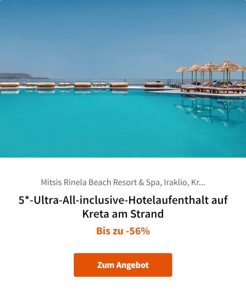 5*-Ultra-All-inclusive-Hotelaufenthalt auf Kreta am Strand