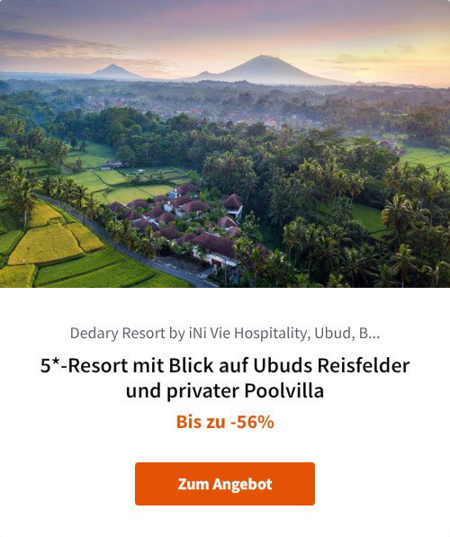 5*-Resort mit Blick auf Ubuds Reisfelder und privater Poolvilla