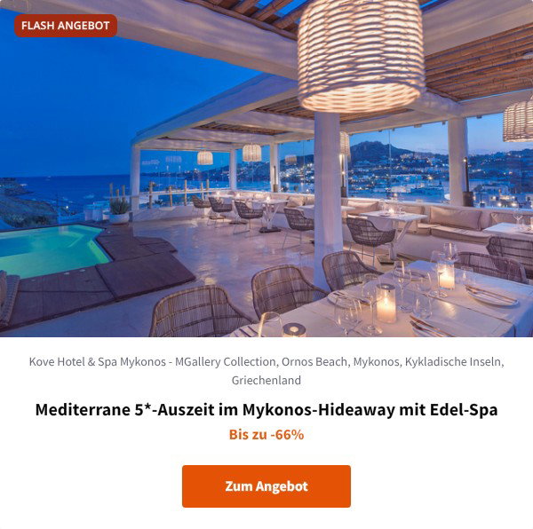 Mediterrane 5*-Auszeit im Mykonos-Hideaway mit Edel-Spa