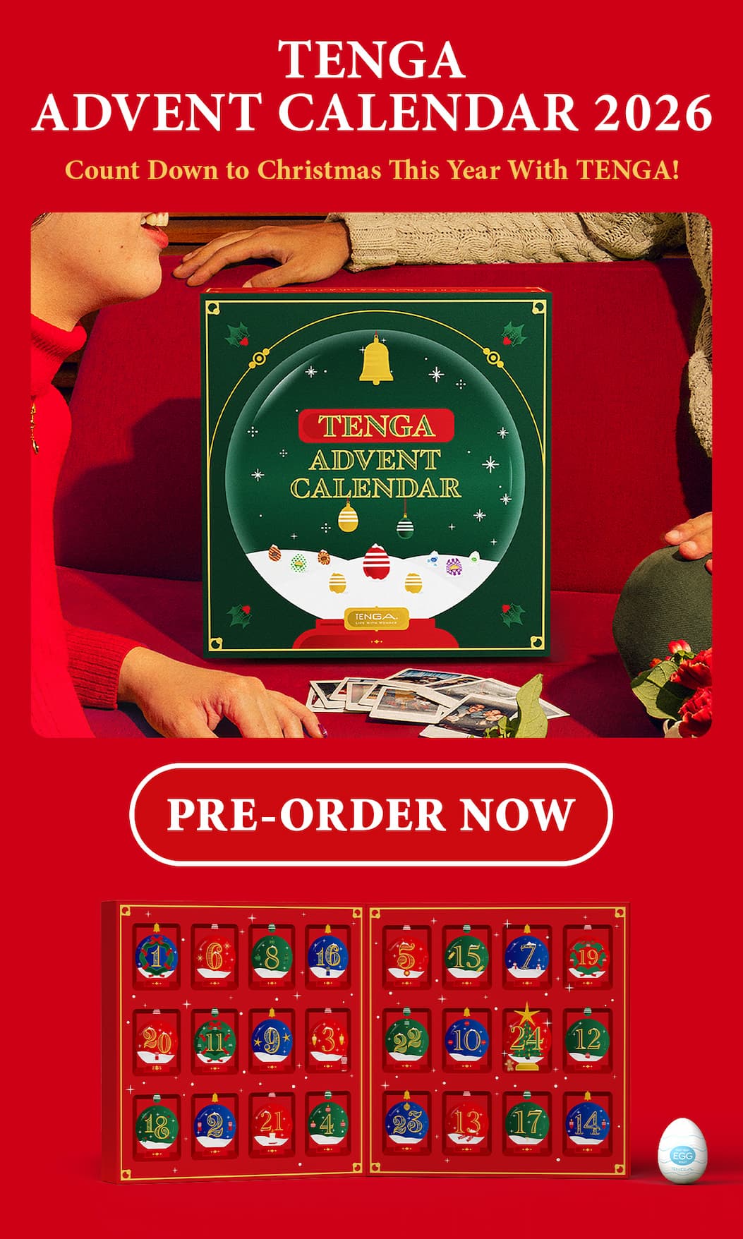 Pre-order the TENGA Advent Calendar 2026 today.