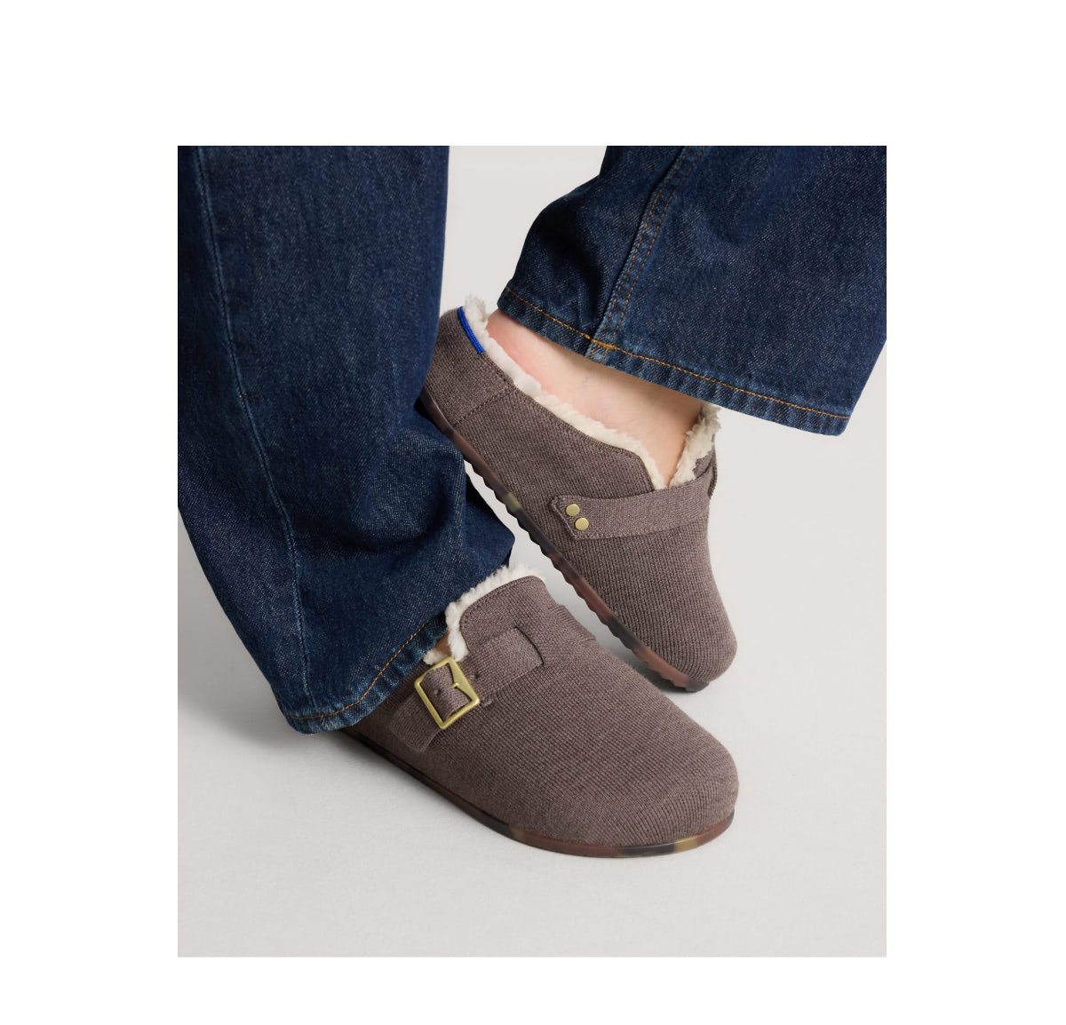 The Teddy Buckle Clog Porcini