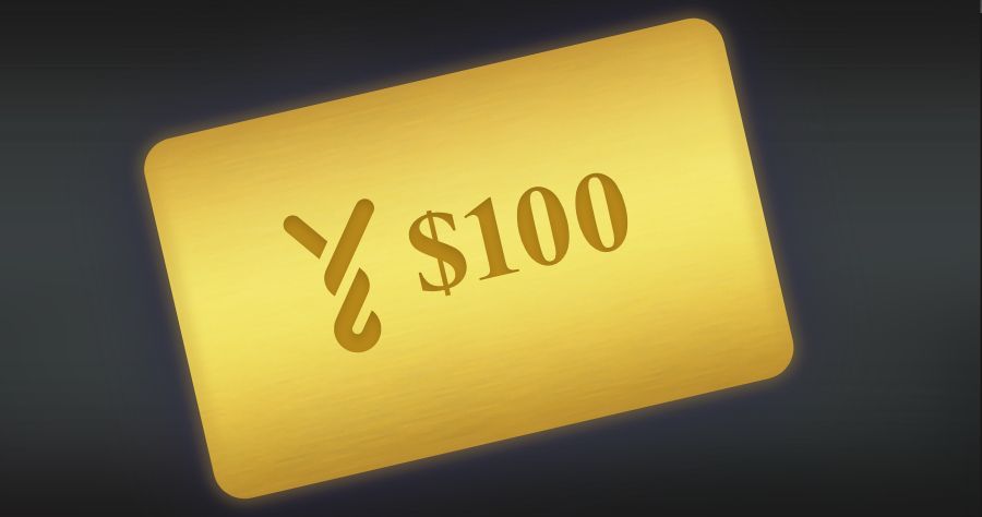 Every purchase gets you an entry to win a $100 gift card.